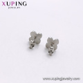 E-335 Xuping strass bijoux design de mode boucles d&#39;oreilles en acier inoxydable fleur goujons